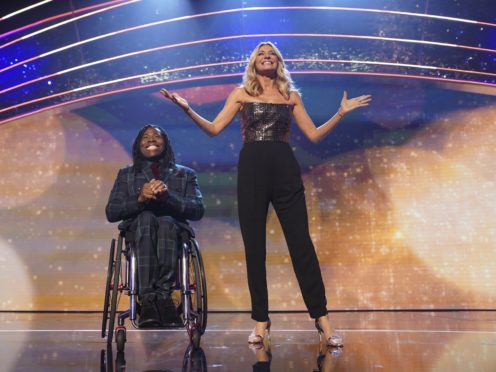 Co-hosts Ade Adepitan and Tess Daly (BBC/Kieron McCarron/PA)