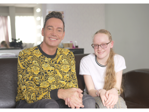 Craig Revel Horwood with young fan Neve. (Guide Dogs/PA)