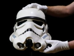 A Stormtrooper helmet from the original 1977 film Star Wars (Andrew Matthews/PA)