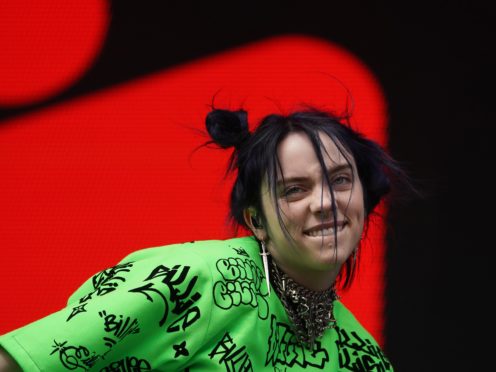 Billie Eilish is to be the first recipient of the Apple Music Award for global artist of the year (Owen Humphreys/PA)