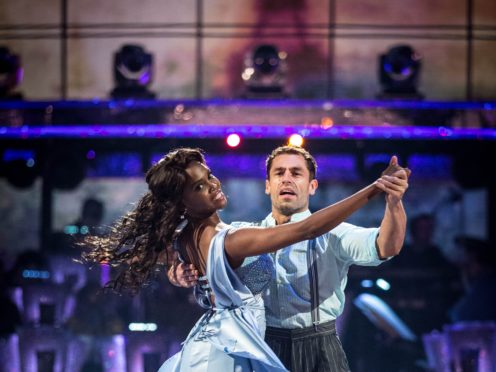 Oti Mabuse and Kelvin Fletcher (Guy Levy/BBC)