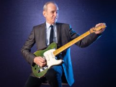 Francis Rossi of Status Quo with his green Fender Telecaster guitar (Dominic Lipinski/PA)