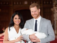 The Duke and Duchess of Sussex with their baby son Archie (Dominic Lipinski/PA)