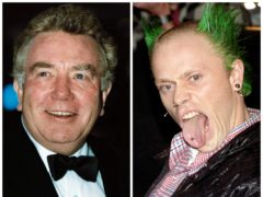 Albert Finney and Keith Flint are among the stars to have died in 2019 (PA)