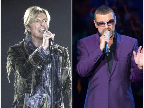 The biographies of David Bowie, left, and George Michael will appear in the Oxford Dictionary Of National Biography (PA)