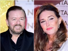Ricky Gervais and Caitlyn Jenner (Ian West/PA)