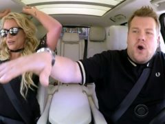 James Corden doing Carpool Karaoke with Britney Spears (CBS/PA)