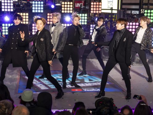 BTS perform at the Times Square New Year’s Eve (Ben Hider/Invision/AP)