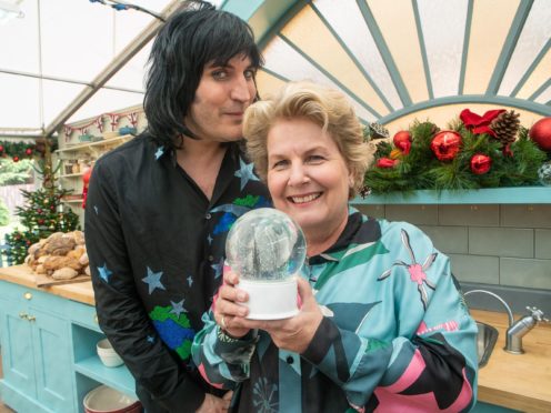 Noel Fielding shares sweet tribute to Sandi Toksvig as she quits Bake Off (C4/Love Productions/Mark Bourdillon)