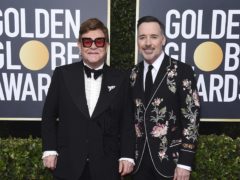Sir Elton John and David Furnish at the Golden Globes (Jordan Strauss/Invision/AP)