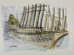 A drawing of the Mayflower II by George Clarke, which will be on display as part of a major exhibition (The Box/PA)