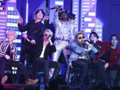 BTS made Grammy Award history as they joined Lil Nas X on stage for a performance of his monster hit Old Town Road (Matt Sayles/Invision/AP)