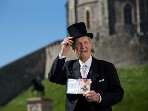 Nicholas Parsons with his CBE (Steve Parsons/PA)