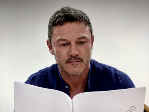 Luke Evans reads the script for The Pembrokeshire Murders (ITV/PA)