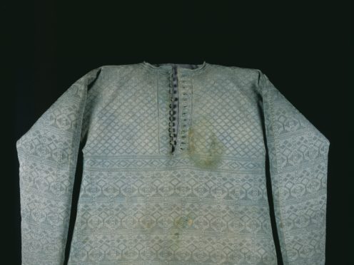 Knitted pale green silk vest or waistcoat said to have been worn by Charles I at his execution (Museum Of London/PA)