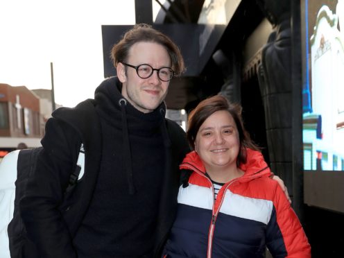 Strictly Come Dancing contestant Susan Calman and her dance partner Kevin Clifton arriving at the Tower Ballroom, Blackpool in 2017 (Peter Byrne/PA)