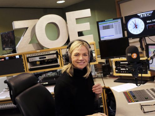 Zoe Ball on her first morning hosting the BBC 2 Breakfast Show (BBC)