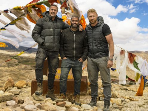 Paddy McGuinness, Chris Harris and Andrew ‘Freddie’ Flintoff (Lee Brimble/BBC)