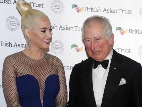 The Prince of Wales with musician Katy Perry (Katy Wigglesworth/PA)