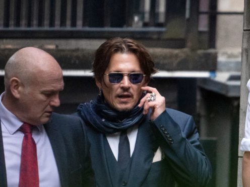 Actor Johnny Depp outside the High Court in London (Aaron Chown/PA)