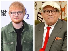 Ed Sheeran features in a portrait by David Hockney (PA)