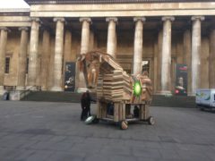 Protesters take Trojan Horse to the British Museum (BP Or Not BP?/PA)