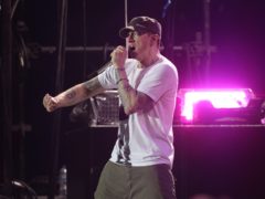 Eminem has revealed his surprise performance at the Oscars was almost derailed by loose microphone equipment (Yui Mok/PA)