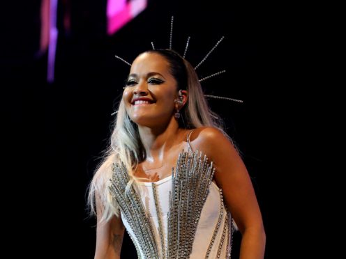 Rita Ora hit her head during a live stream while exercising at home (Isabel Infantes/PA)