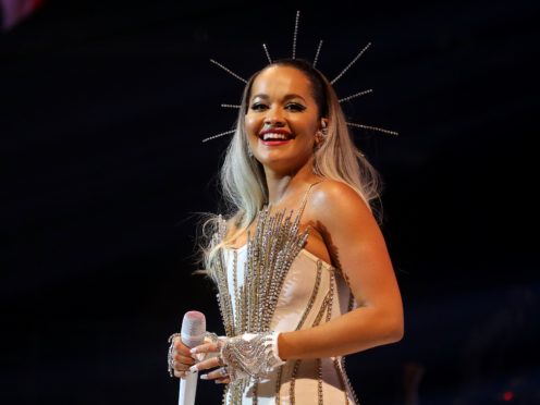 Rita Ora said that the emblem is about ‘solidarity’ and ‘unity’ (Isabel Infantes/PA)