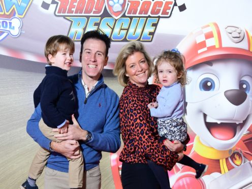 Anton Du Beke and his wife Hannah with George and Henrietta (Ian West/PA)