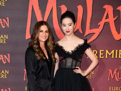 Niki Caro and Liu Yifei at the Mulan premiere (Ian West/PA)