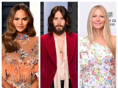 Chrissy Teigen, Jared Leto and Gwyneth Paltrow (PA)