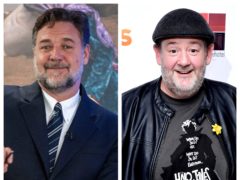 Russell Crowe and Johnny Vegas (PA)