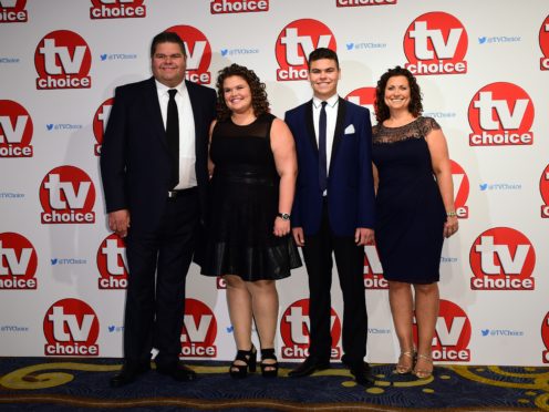 The Tapper Family from Gogglebox, Jonathan, Nikki and their kids Josh and Amy (Ian West/PA)