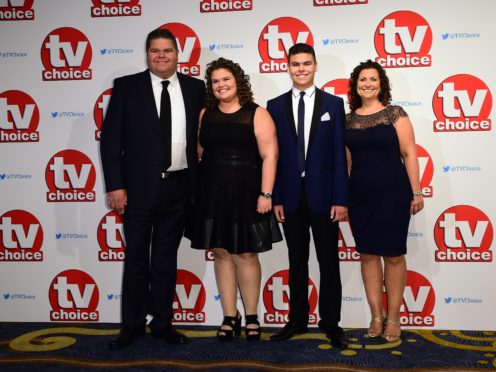 The Tapper Family from Gogglebox, Jonathan, Nikki and their kids Josh and Amy (Ian West/PA)