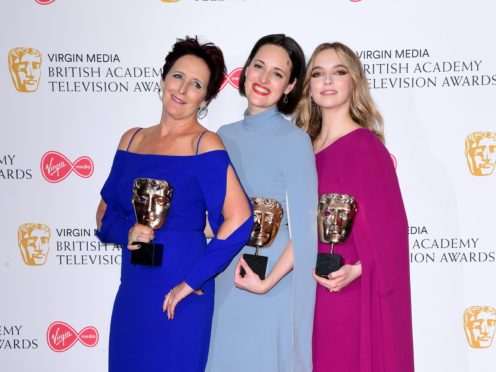 Fiona Shaw, Phoebe Waller-Bridge and Jodie Comer (Ian West/PA)