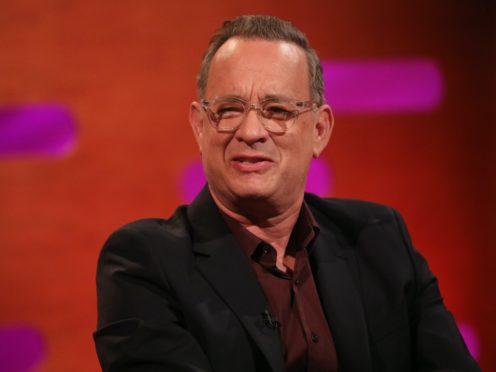 Tom Hanks shared a bag of the blood plasma he donated to researchers after overcoming coronavirus (Isabel Infantes/PA)