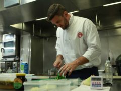 Christian Day hard at work in the kitchen (BBC)