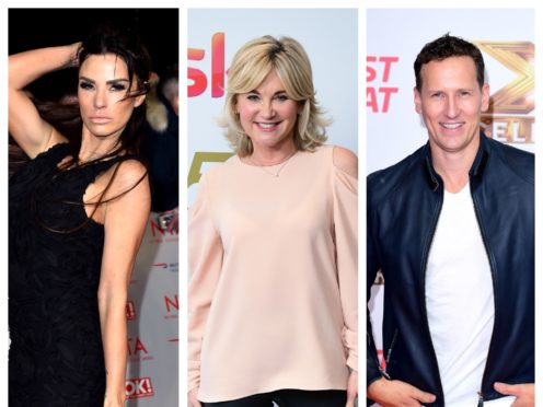 Katie Price, Anthea Turner and Brendan Cole star in the new series (PA)