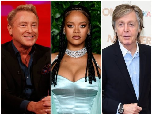 Michael Flatley, Rihanna and Sir Paul McCartney are on the Sunday Times Rich List (PA)