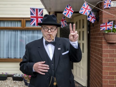 Derek Herbert a Sir Winston Churchill impersonator from Little Neston, Wirral(Peter Byrne/PA)