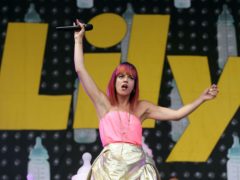 Lily Allen performing at Glastonbury in 2014 (Yui Mok/PA)