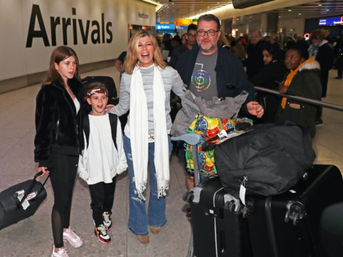 Kate Garraway, alongside her husband Derek Draper and two children Darcey, 13, and Billy, 10 (Steve Parsons/PA)