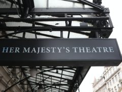 The sign of Her Majesty’s Theatre in London (Luciana Guerra/PA)