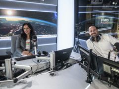 Times Radio broadcasters Aasmah Mir and Stig Abell (Richard Pohle/PA)