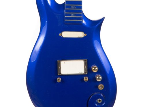 Prince’s “Blue Angel” Cloud 2 guitar, used at the height of the revered rock star’s career throughout the 1980s and 90s, has fetched 563,500 dollars (about £456,000) at auction (Julien’s Auctions/PA)