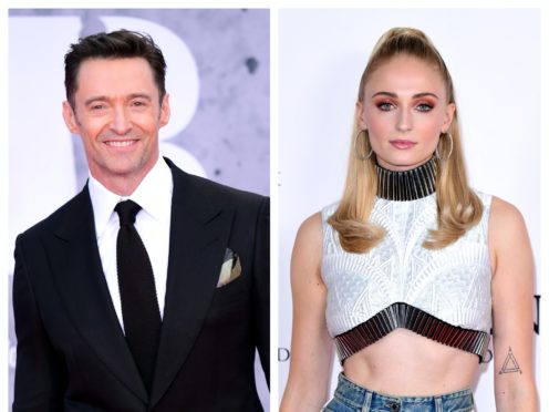 Hugh Jackman and Sophie Turner (PA)