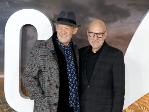 Sir Ian McKellen paid tribute to Sir Patrick Stewart by reading one of Shakespeare’s sonnet’s for the X-Men star’s 80th birthday (David Parry/PA)