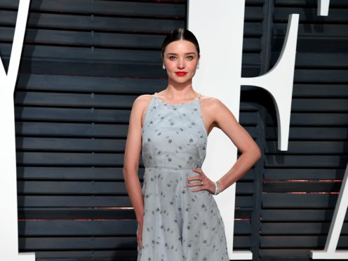 Miranda Kerr said she is ‘so happy’ for ex-husband Orlando Bloom and his new partner Katy Perry following the birth of their first child together (PA)