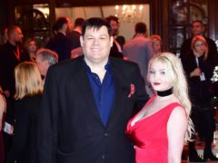 Mark Labbett and wife Katie Labbett attending an ITV Gala (Ian West/PA)